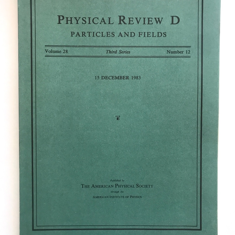 Stephen Hawking Article in Physics Review 1983. New. Vintage. Rare.